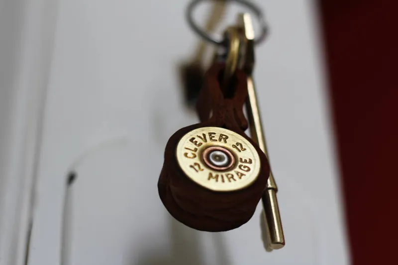 Shotgun Cartridge Keyring Dark Brown By J Boult